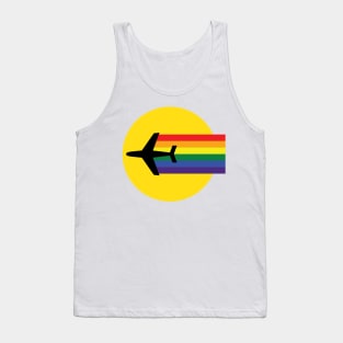 Airplane Rainbow Flight (RGB Color) Tank Top